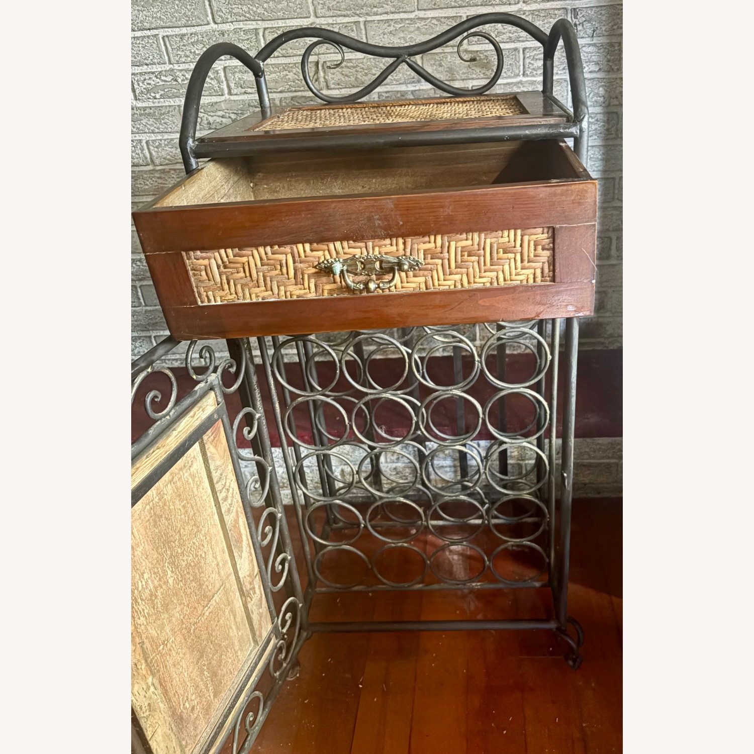 Dark Brown Metal Bar Cart - image-2