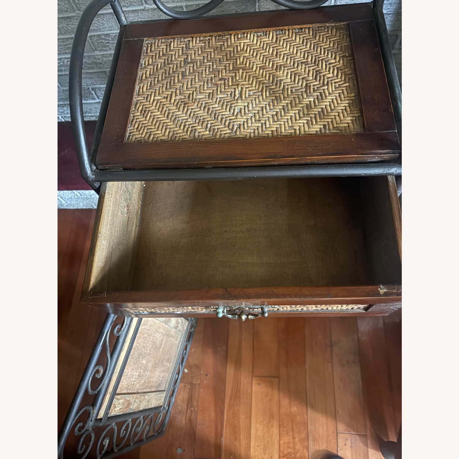 Dark Brown Metal Bar Cart - image-3