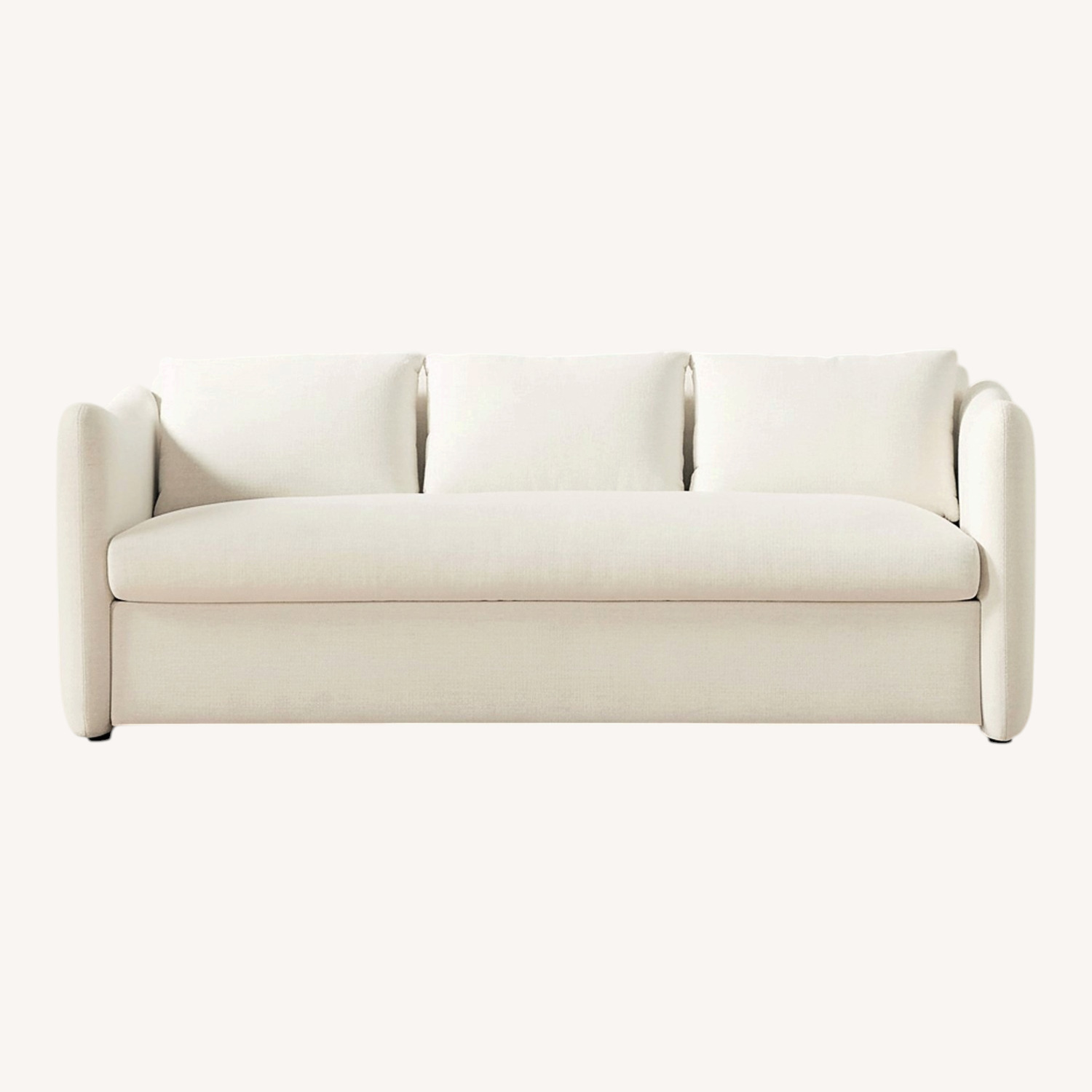 CB2 Tuffare 79.25" White Performance Fabric Sleeper Sofa - image-4