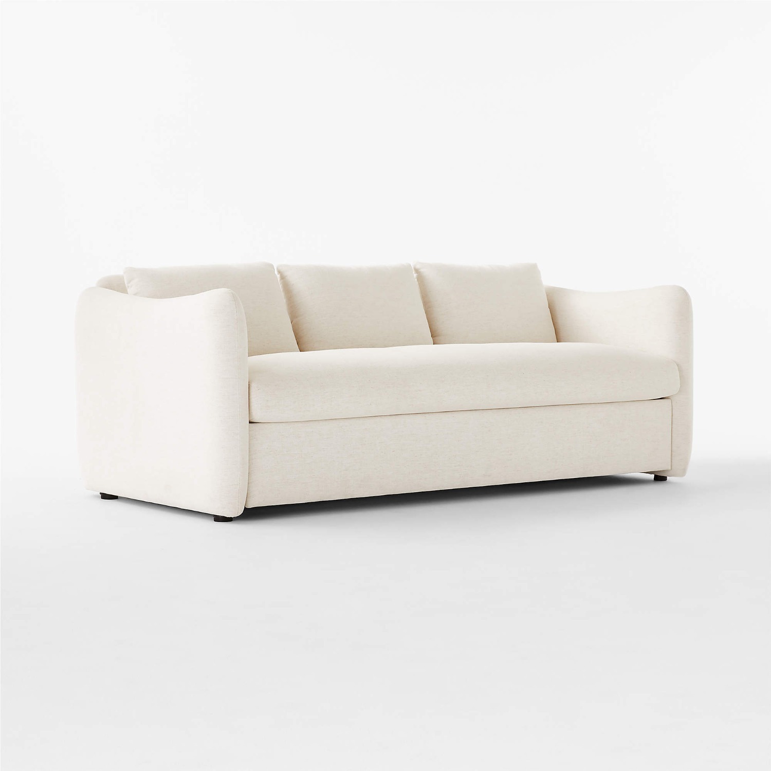 CB2 Tuffare 79.25" White Performance Fabric Sleeper Sofa - image-1