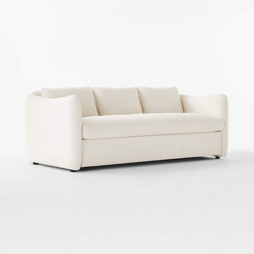 Used CB2 Tuffare 79.25" White Performance Fabric Sleeper Sofa for sale on AptDeco