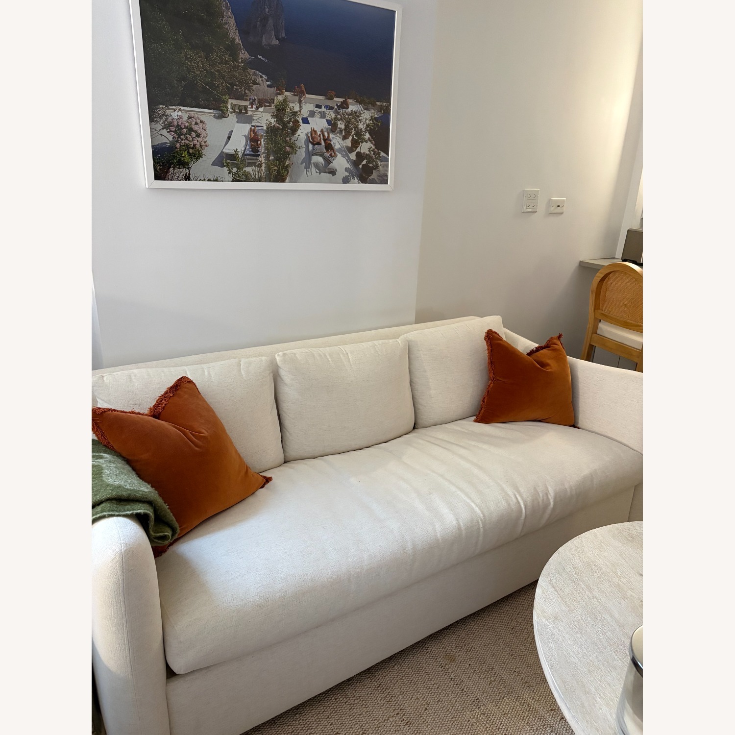 CB2 Tuffare 79.25" White Performance Fabric Sleeper Sofa - image-5