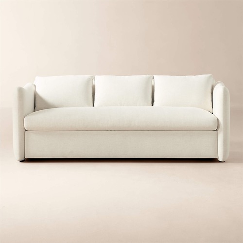 Used CB2 Tuffare 79.25" White Performance Fabric Sleeper Sofa for sale on AptDeco