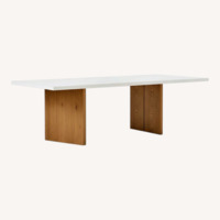 CB2 Oblique Marble Coffee Table