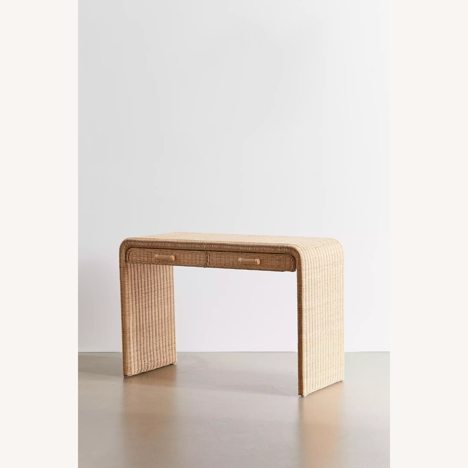 Urban Outfitters Light Brown Marisol Rattan Desk - image-6