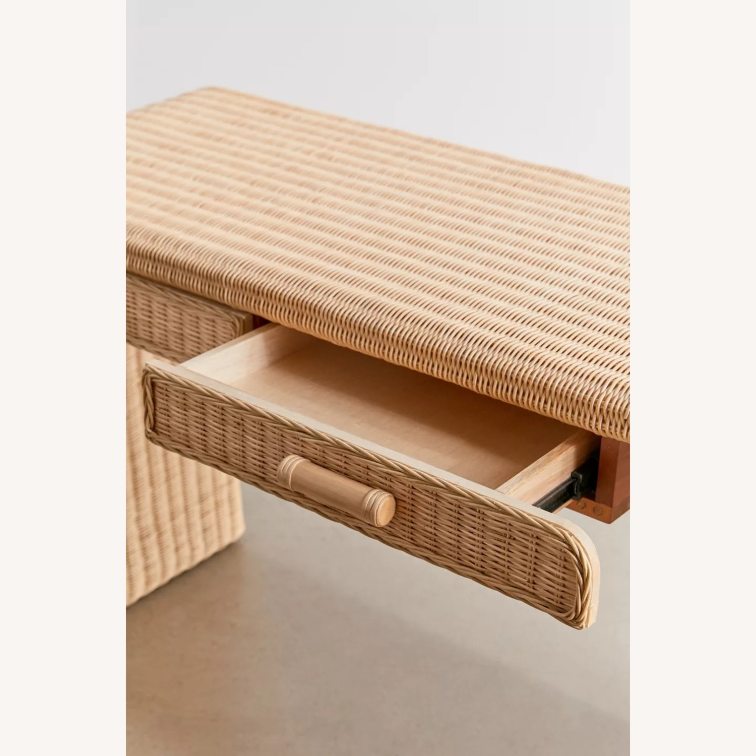 Urban Outfitters Light Brown Marisol Rattan Desk - image-7