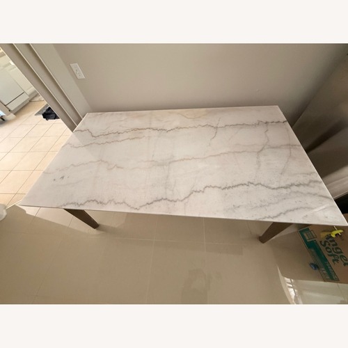 Used Havertys Avalon Marble Dining Table for sale on AptDeco