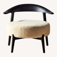 CB2 Matador Shearling Natural Accent Chair