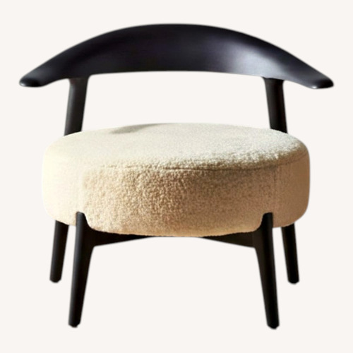 Used CB2 Matador Shearling Natural Accent Chair for sale on AptDeco