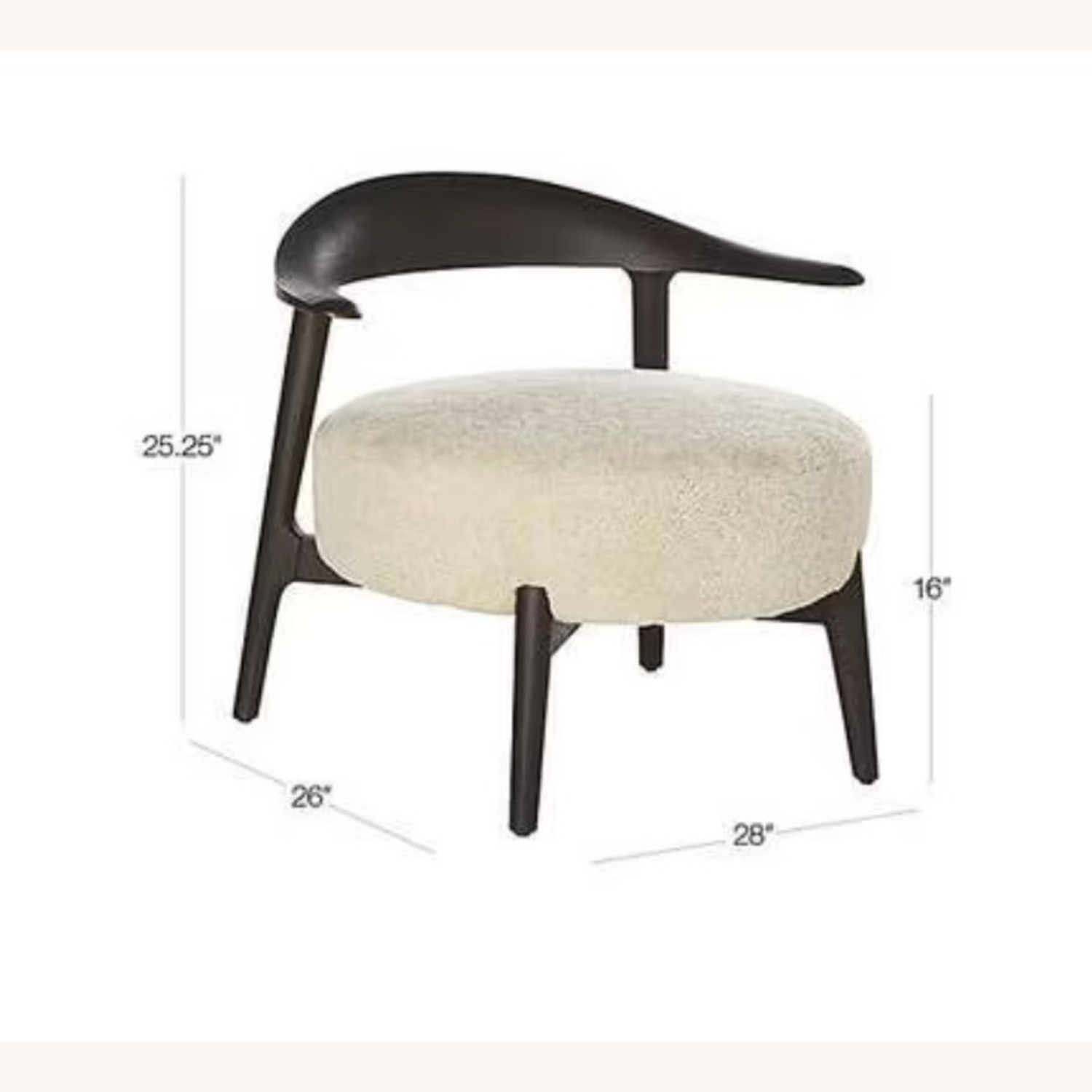 CB2 Matador Shearling Natural Accent Chair - image-4