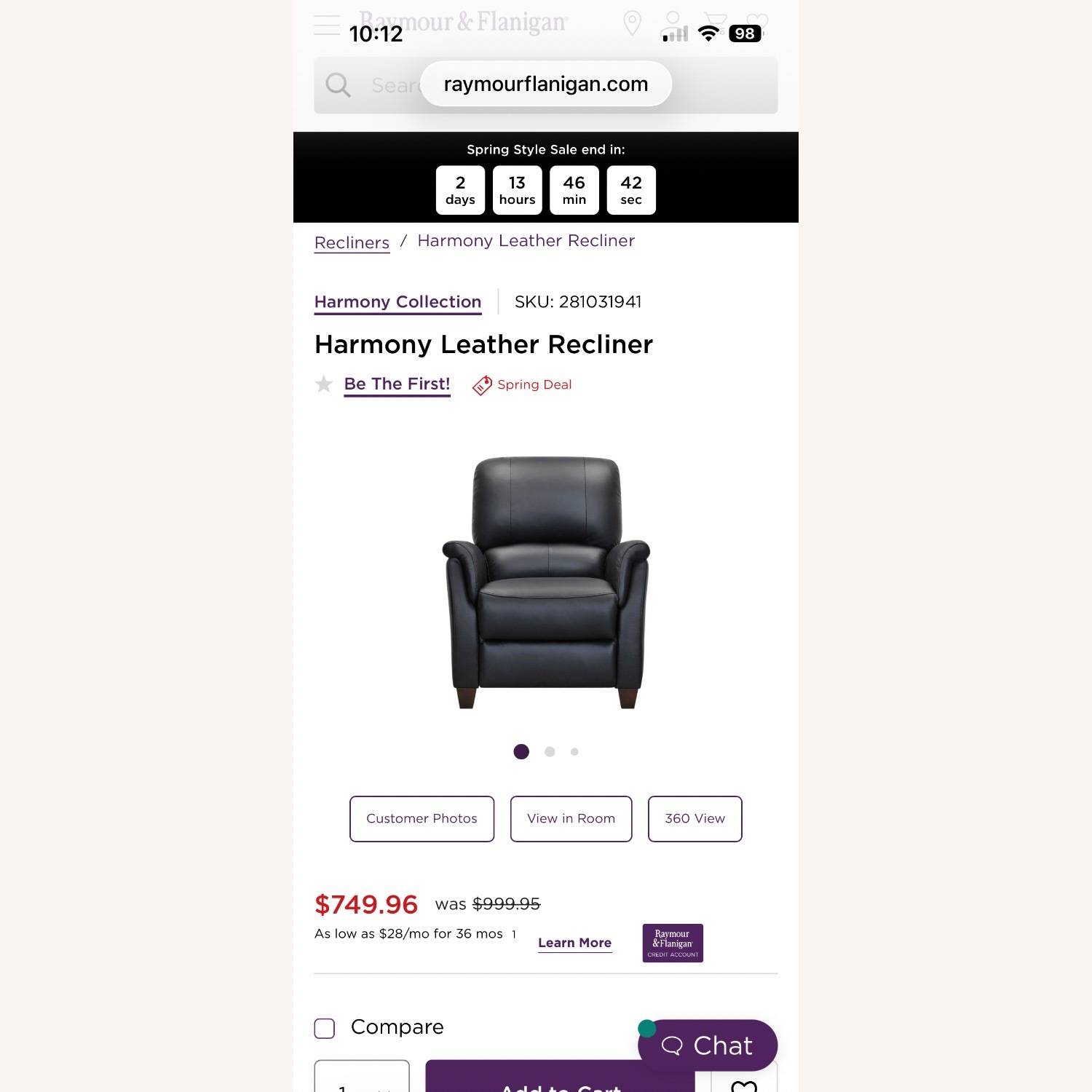 Harmony Leather Recliner - image-9