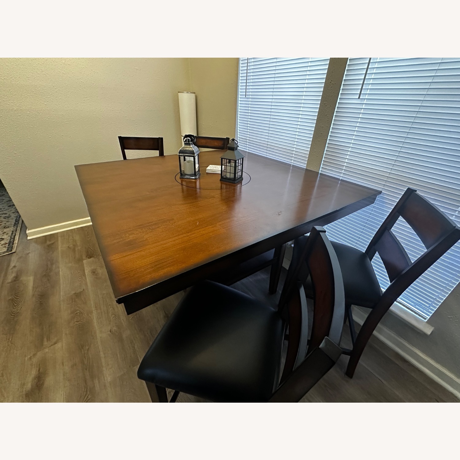 Rooms To Go Dark Brown Wood Dining Set - image-2
