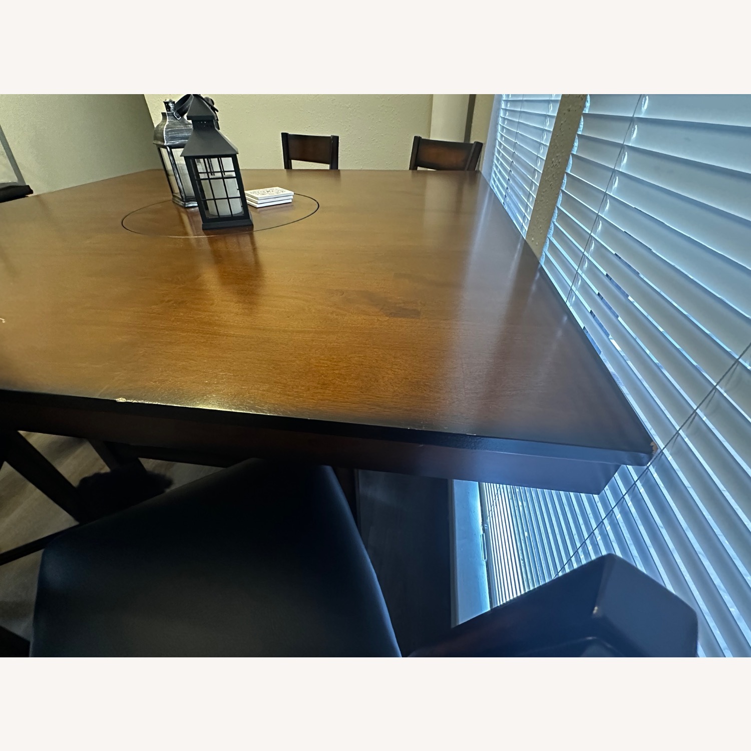 Rooms To Go Dark Brown Wood Dining Set - image-4