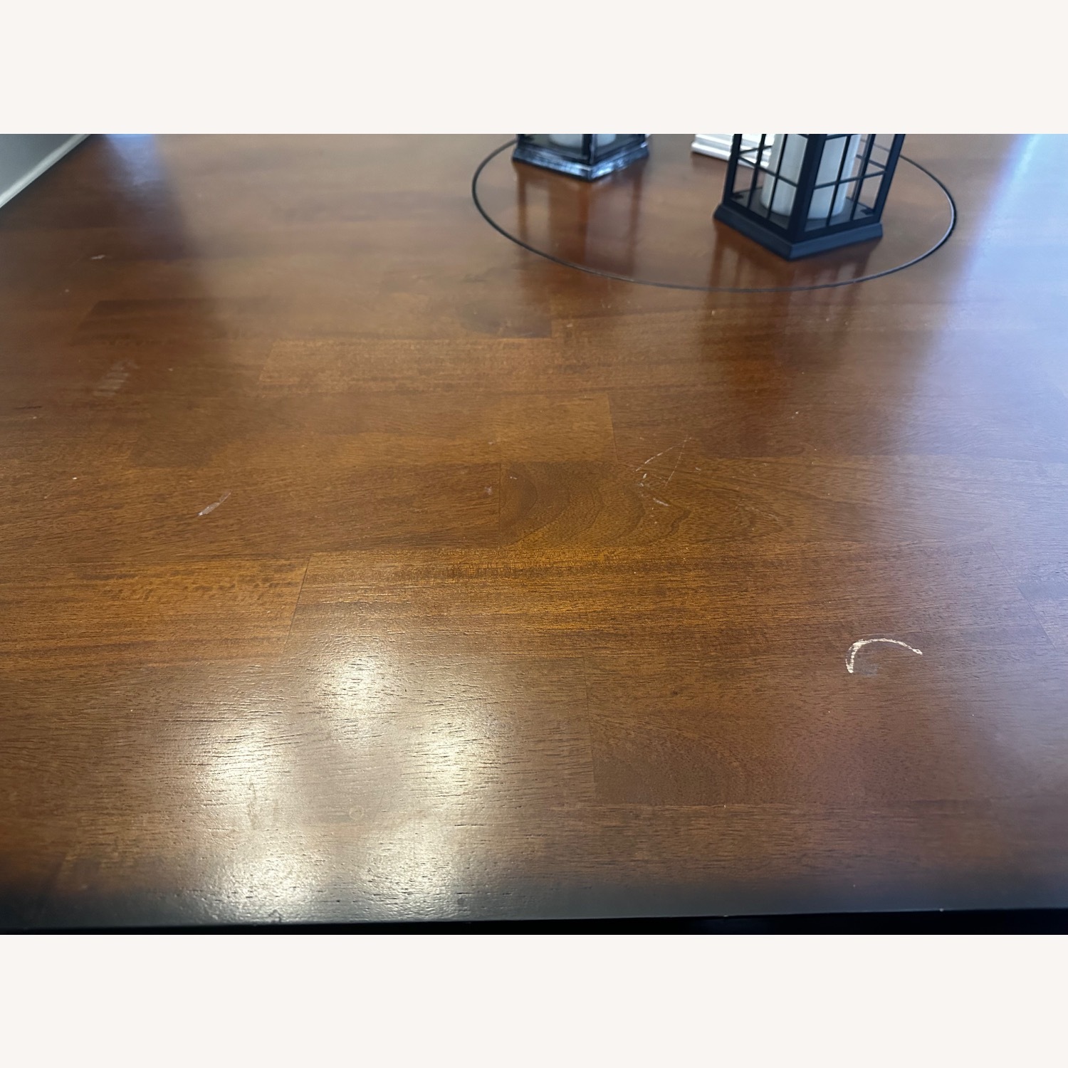 Rooms To Go Dark Brown Wood Dining Set - image-5