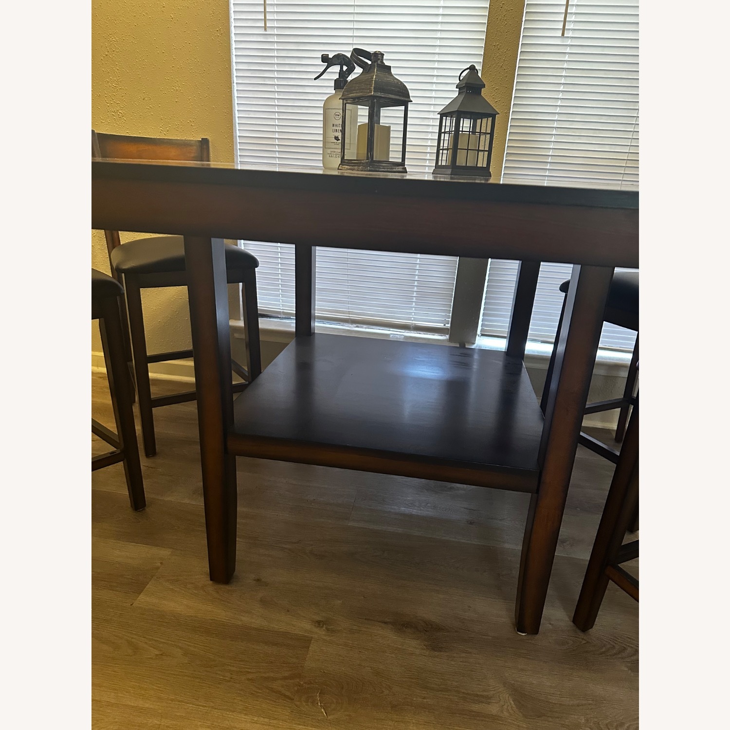 Rooms To Go Dark Brown Wood Dining Set - image-7