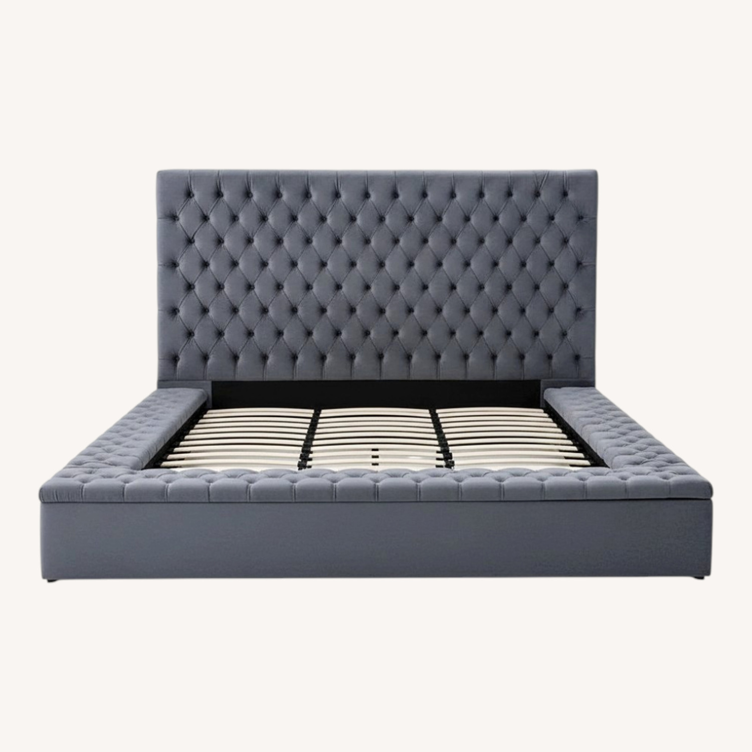 Better Home Products Cosmopolitan Velvet Upholstered Platform King Bed - image-0