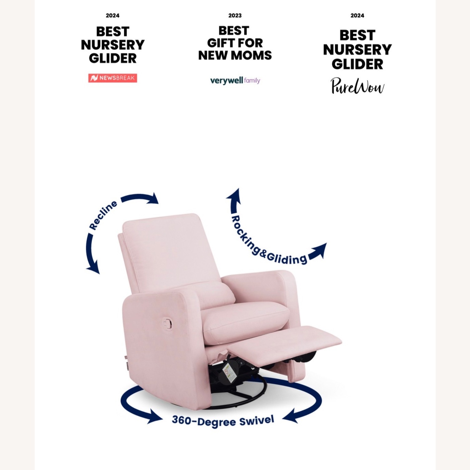 Delta Children Gap Pink Nursing Chair - image-5