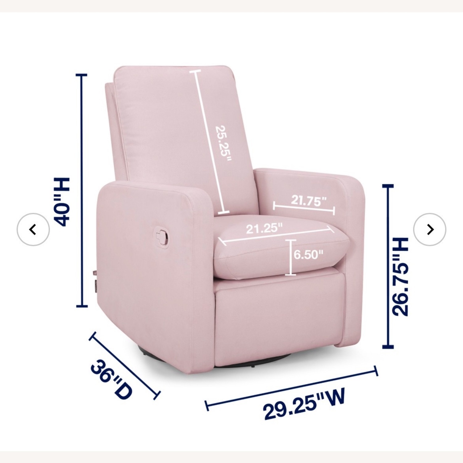 Delta Children Gap Pink Nursing Chair - image-1