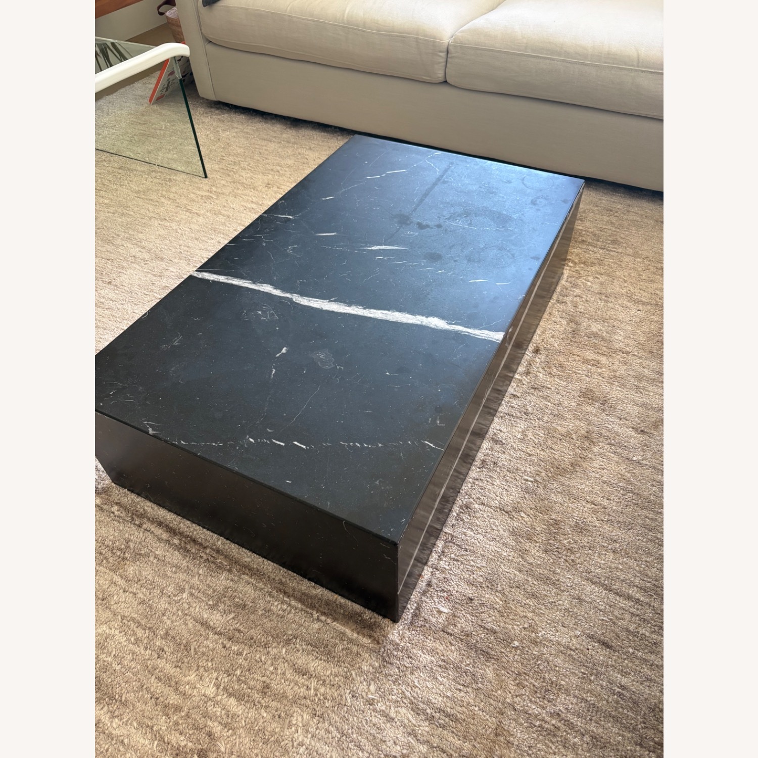 Design Within Reach Plinth Black Marble Coffee Table - image-3