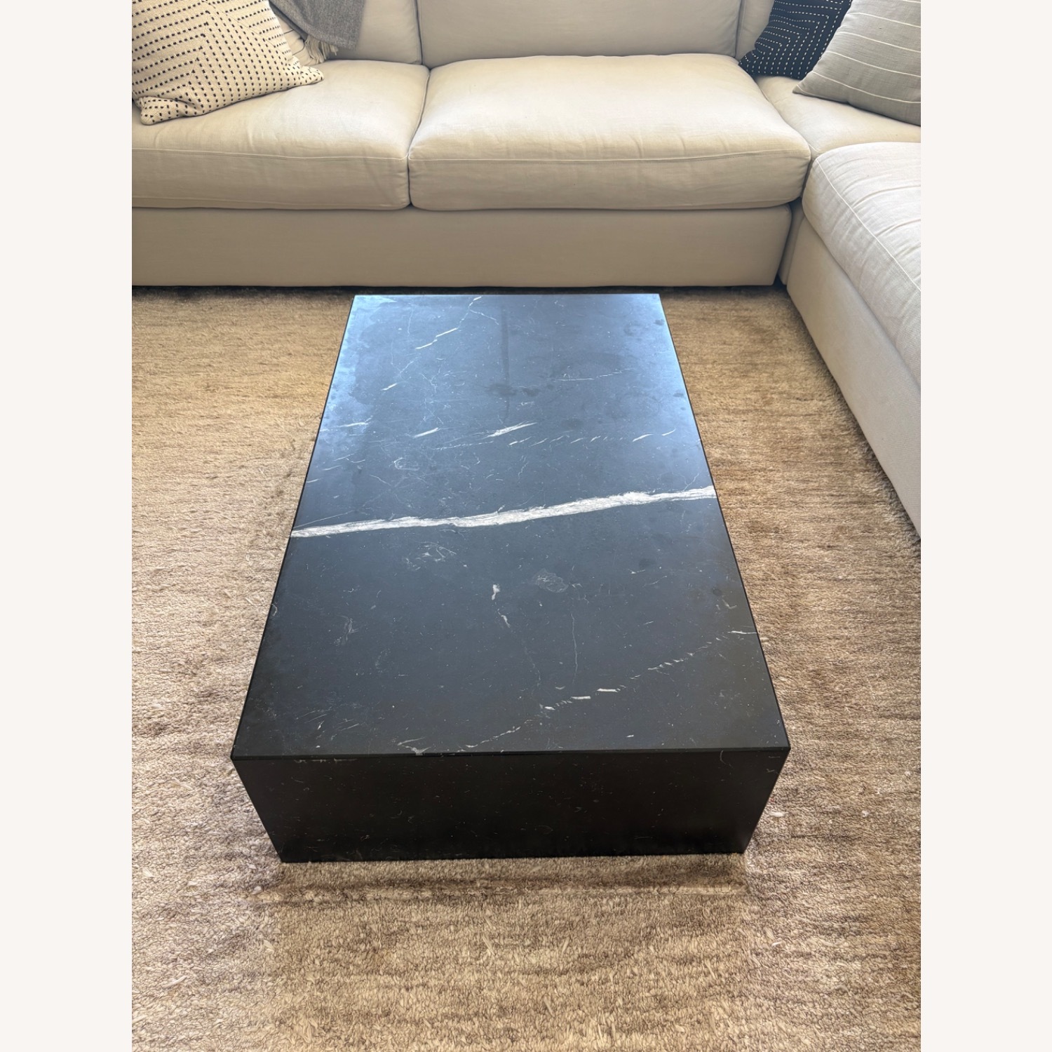 Design Within Reach Plinth Black Marble Coffee Table - image-2