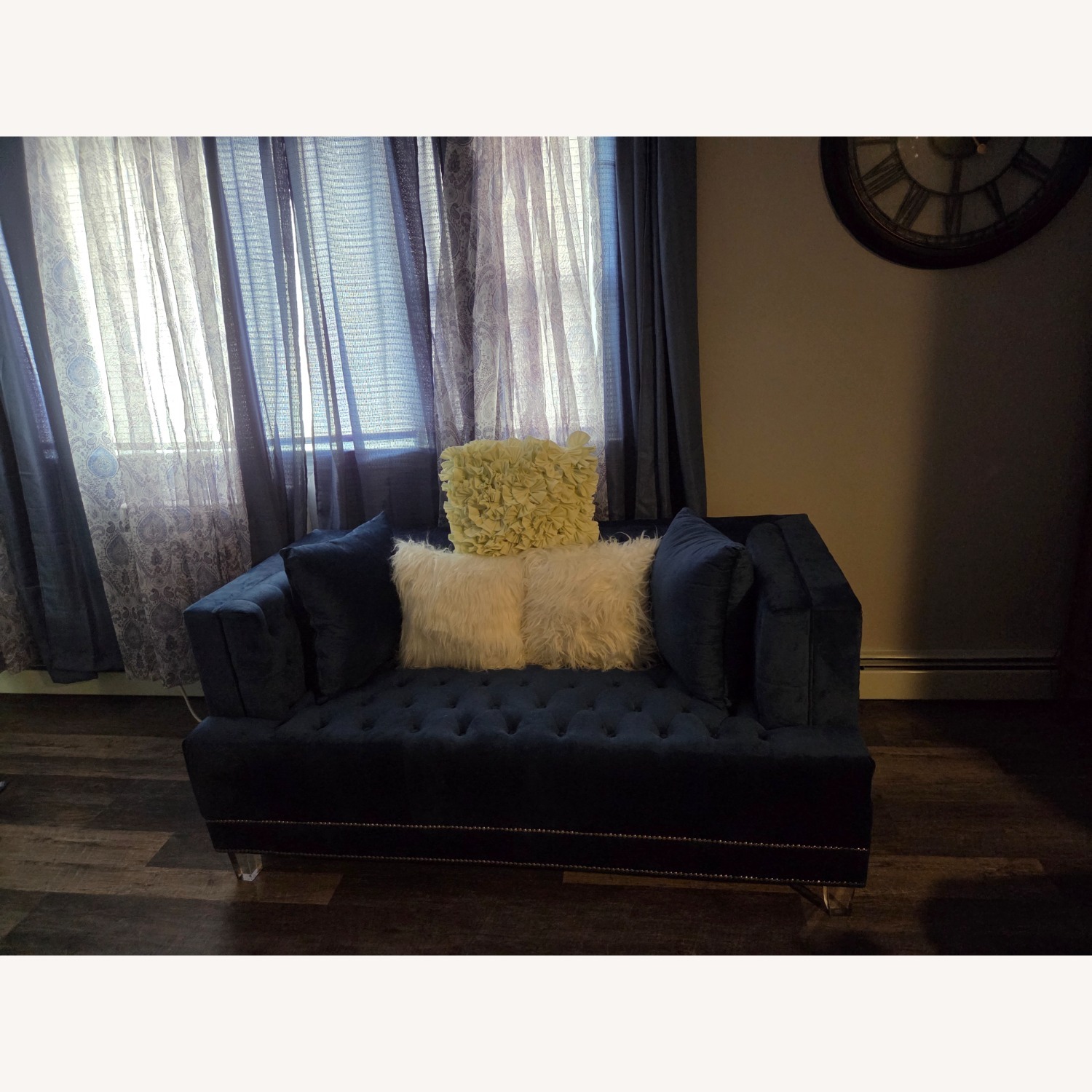 Blue Sofa with Loveseat - image-2