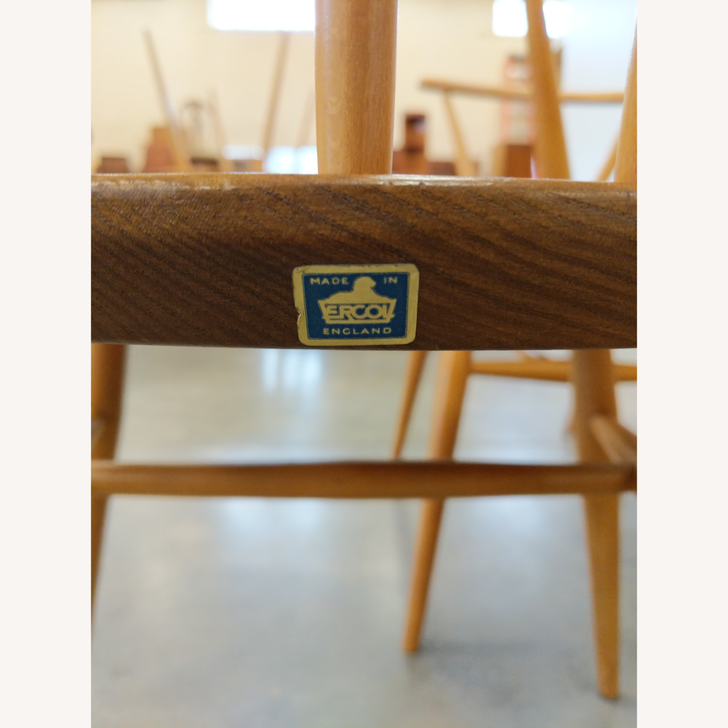 8 Vintage Mid Century Modern Ercol Dining Chairs - image-11