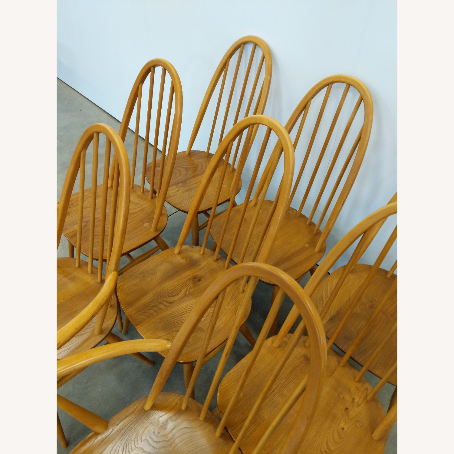 8 Vintage Mid Century Modern Ercol Dining Chairs - image-12