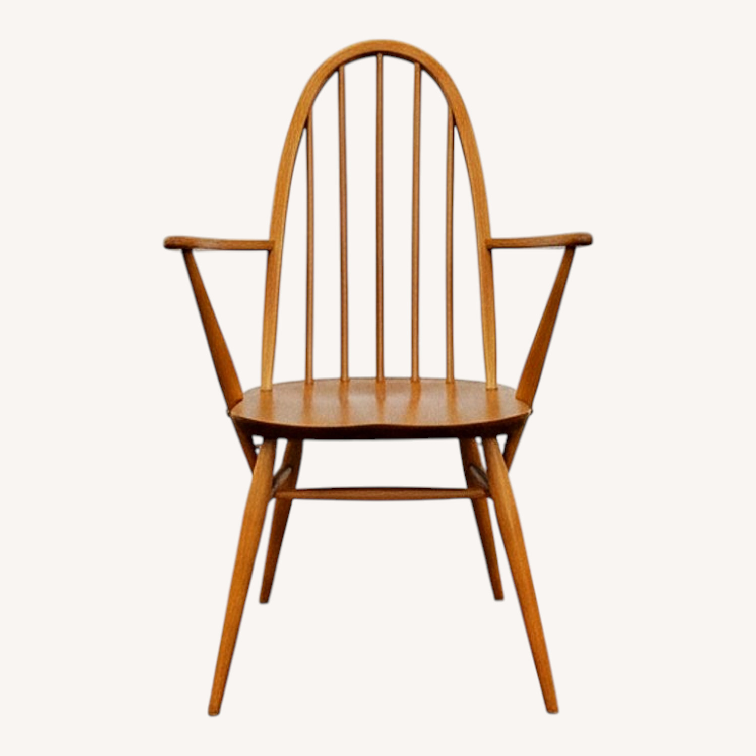 8 Vintage Mid Century Modern Ercol Dining Chairs - image-0