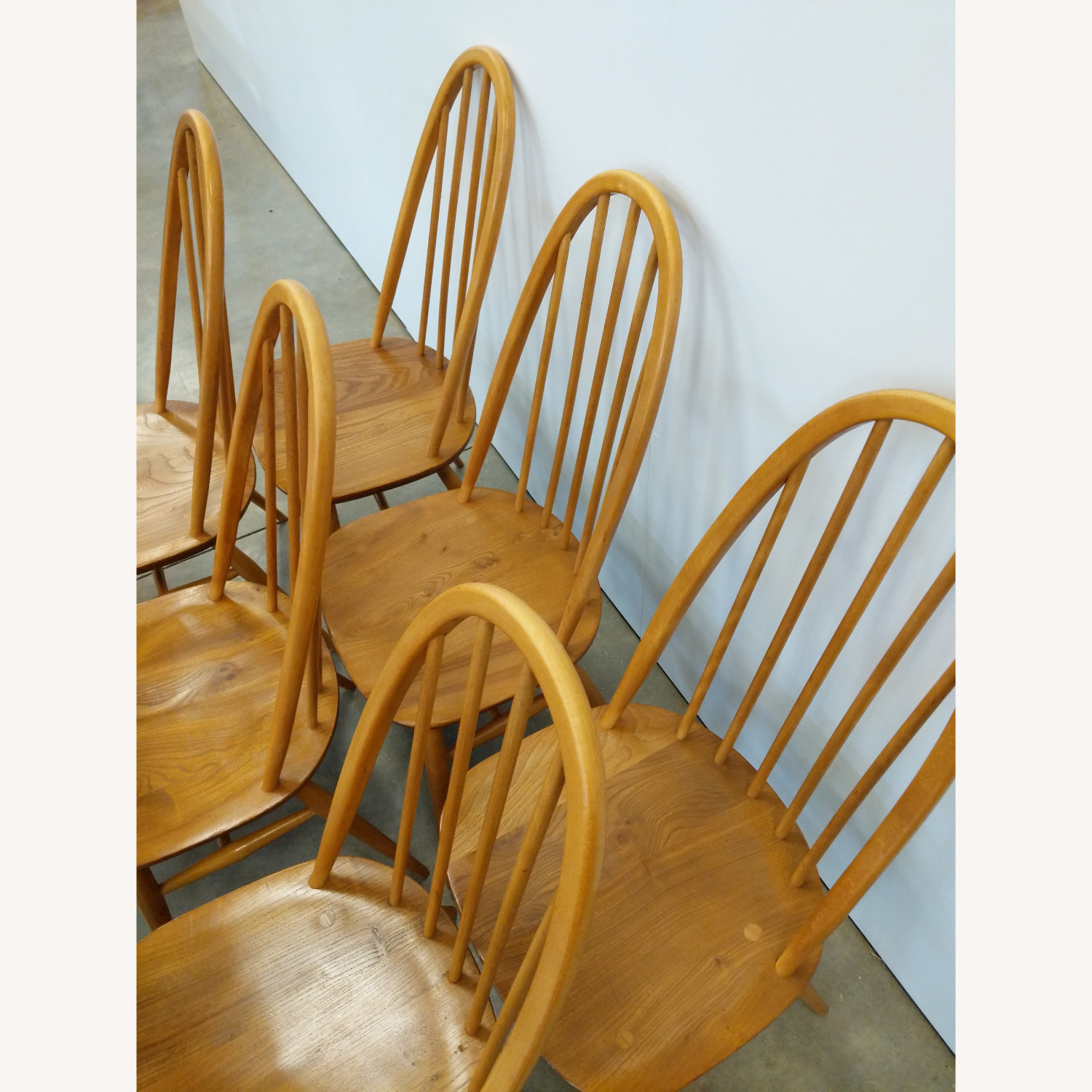 8 Vintage Mid Century Modern Ercol Dining Chairs - image-10