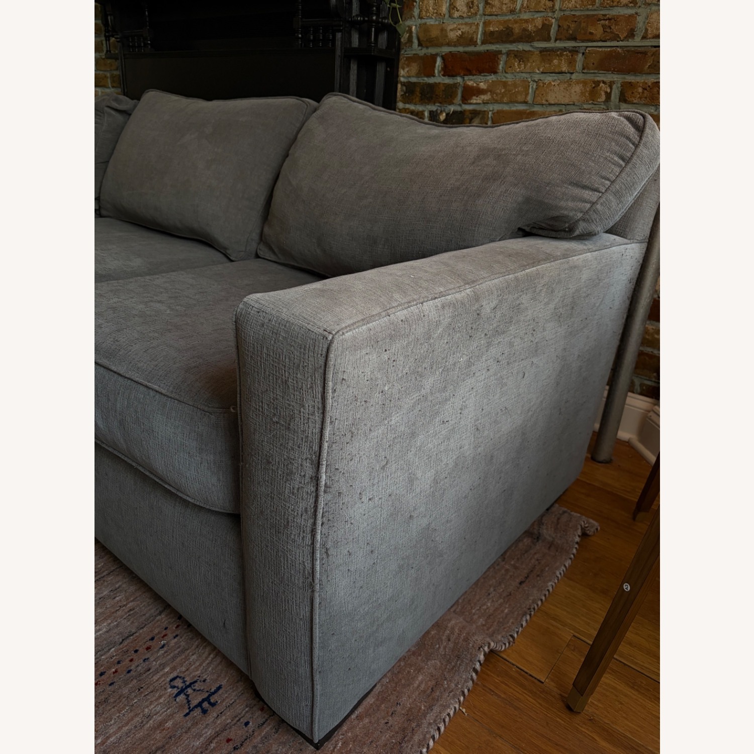 Macy's Radley Dark Gray Fabric 3 Piece Sectional - image-4