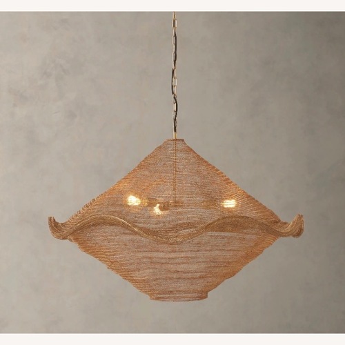 Used Mira Natural Boho Metal Ceiling Pendant Light  for sale on AptDeco