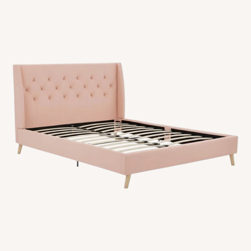 Used Wayfair Pink Fabric King Bed for sale on AptDeco