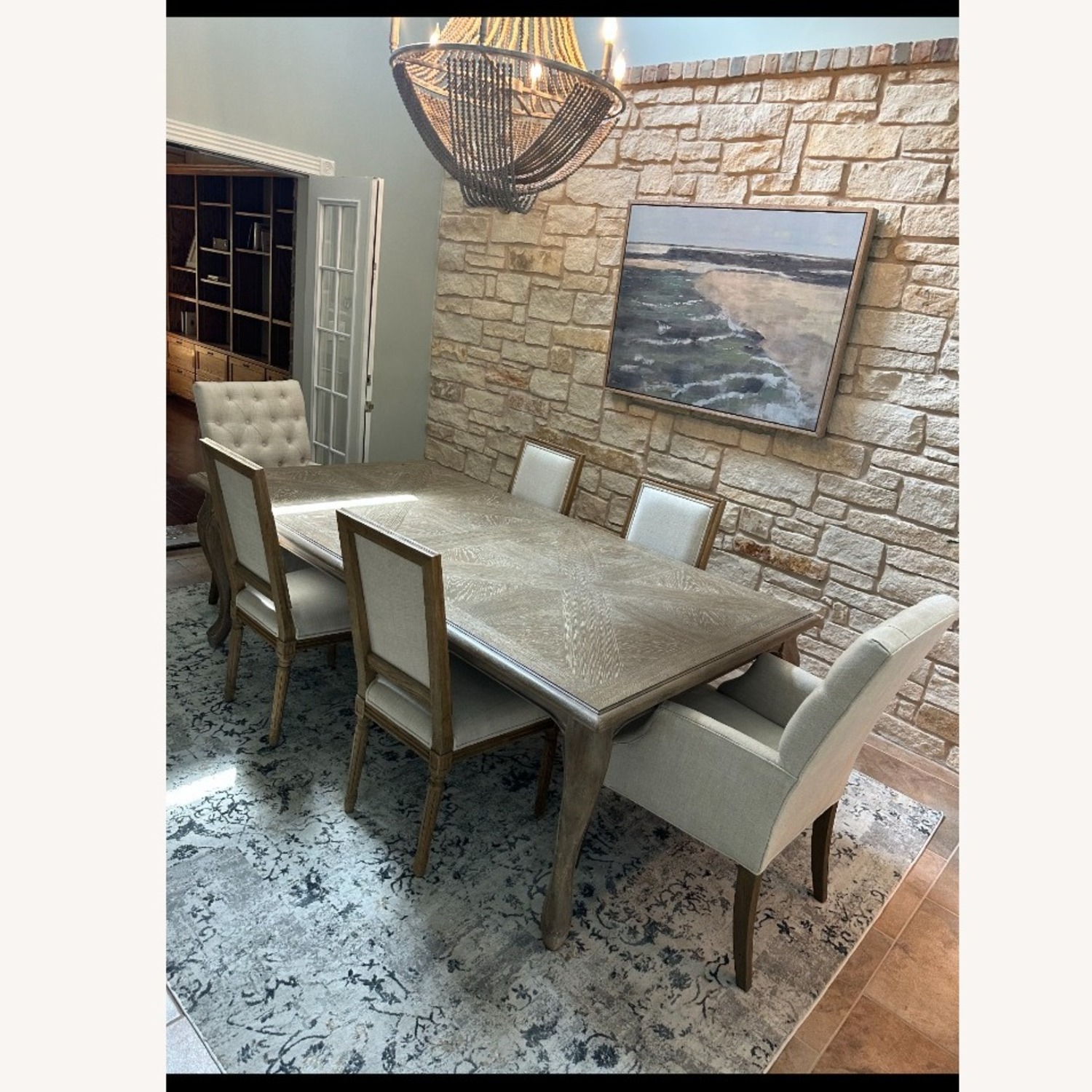 Restoration Hardware Bennett Parsons Fabric Dining Armchairs - image-4