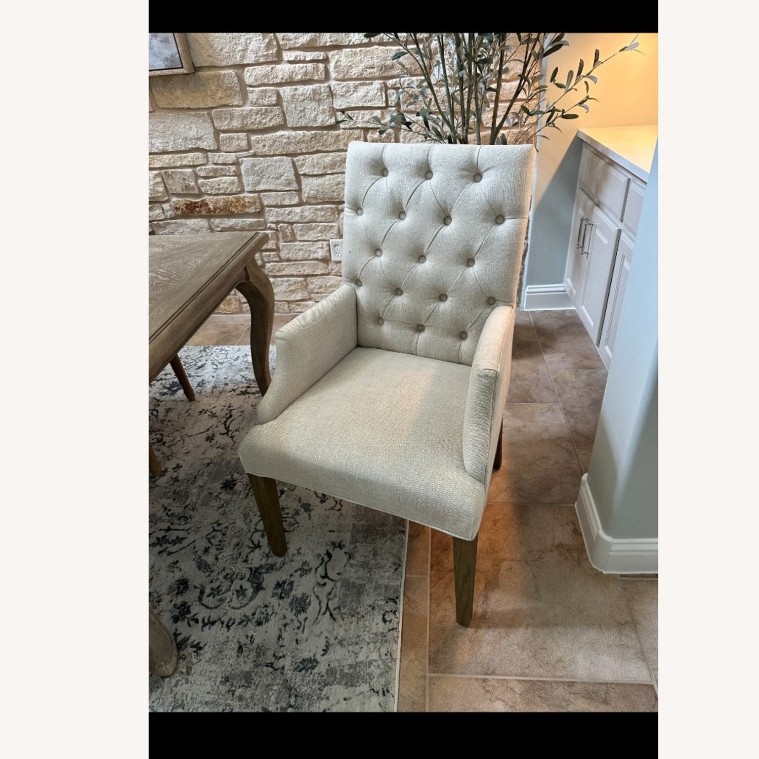 Restoration Hardware Bennett Parsons Fabric Dining Armchairs - image-2