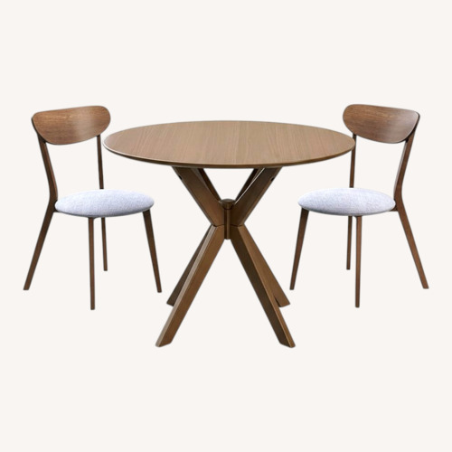 Used Amazon Dark Brown Wood Dining Set for sale on AptDeco