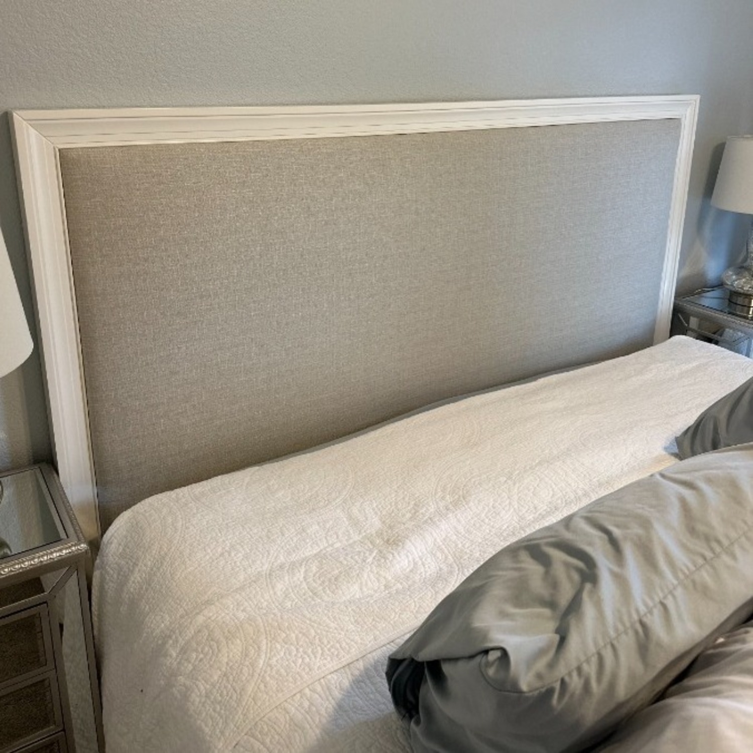 Pottery Barn Gray Headboard - image-2