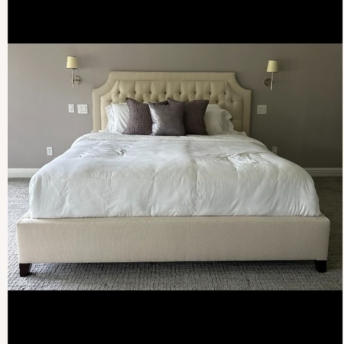 Used Natural Fabric King Bed for sale on AptDeco