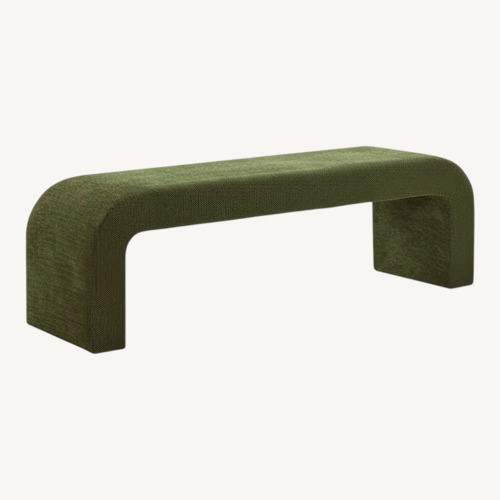 Used Allmodern Velvet Green Bench for sale on AptDeco
