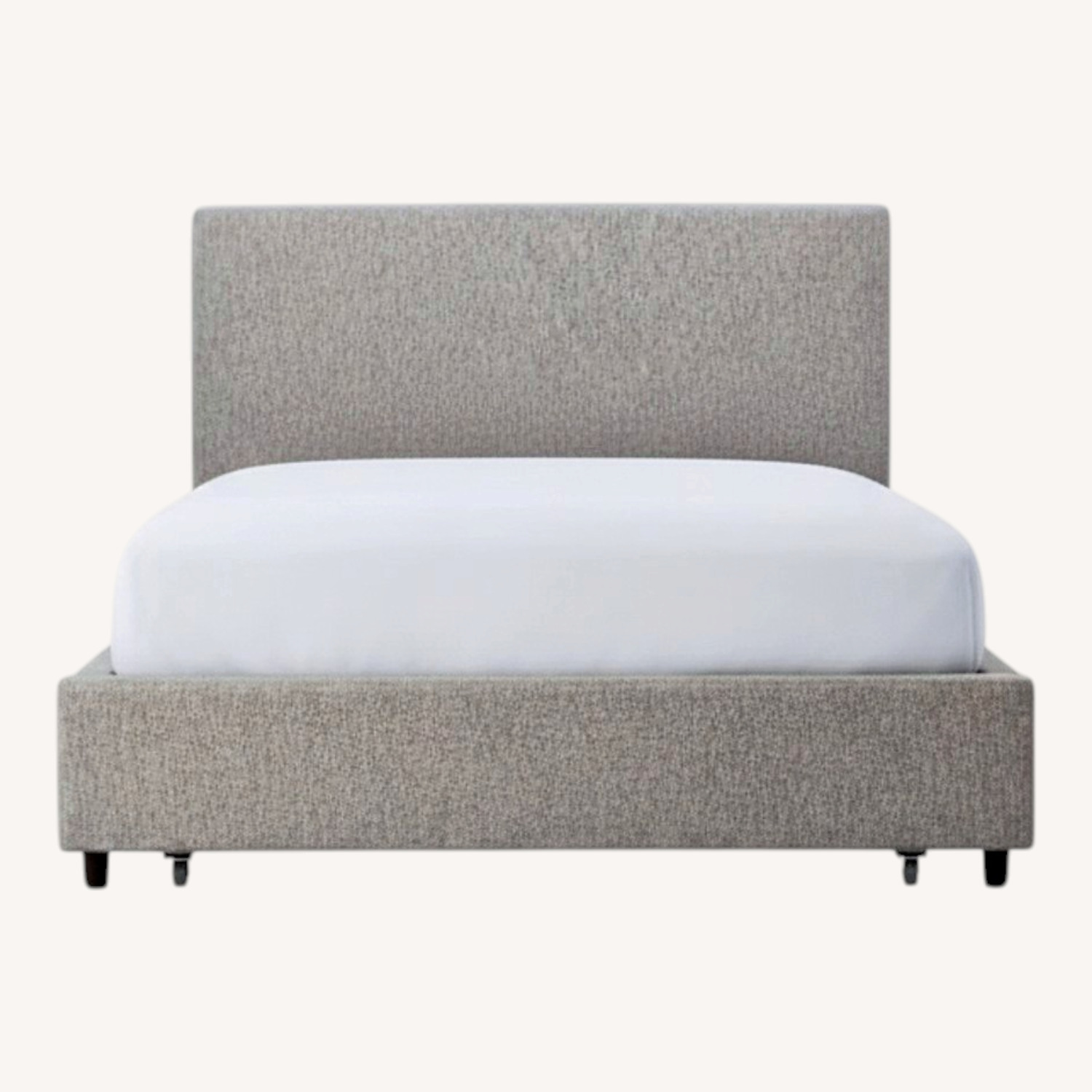 West Elm Contemporary Storage Bed Deco Weave Grey - image-0