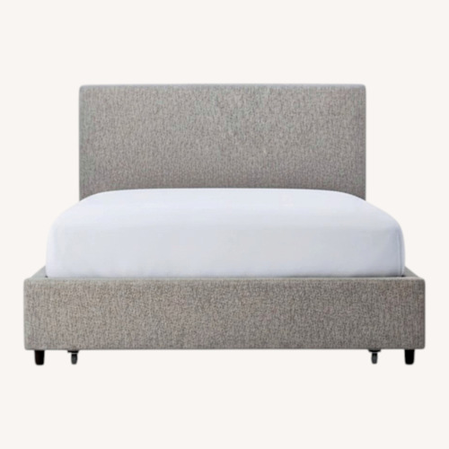 Used West Elm Contemporary Storage Bed Deco Weave Grey for sale on AptDeco