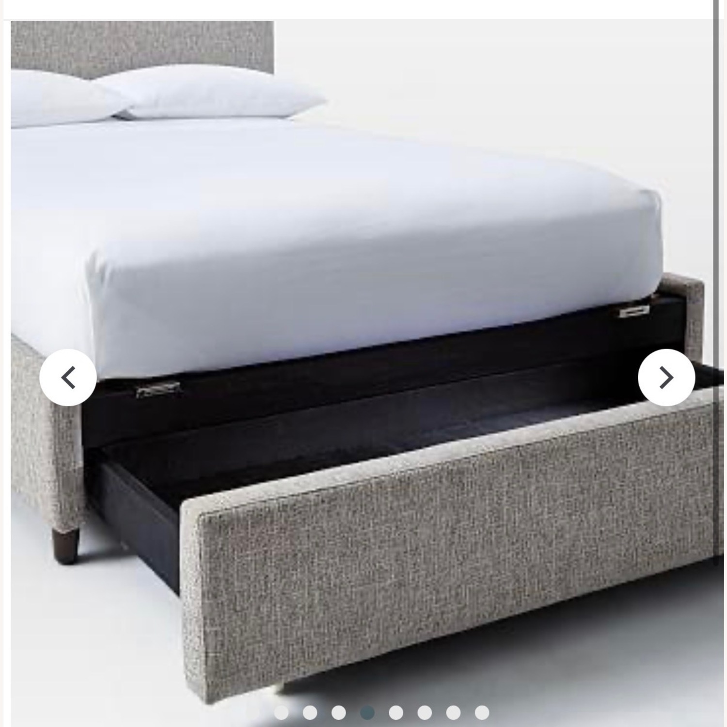 West Elm Contemporary Storage Bed Deco Weave Grey - image-4