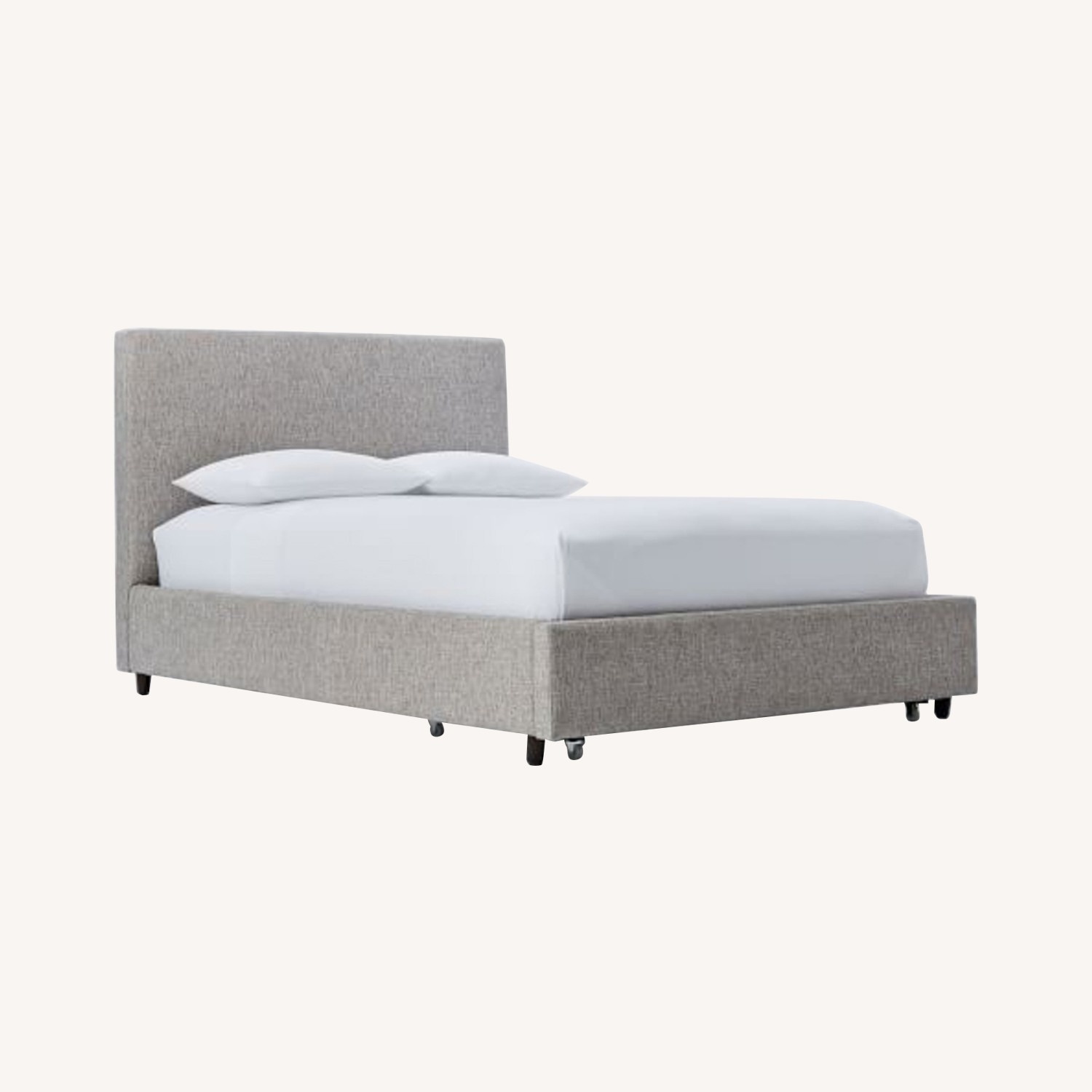 West Elm Contemporary Storage Bed Deco Weave Grey - image-5