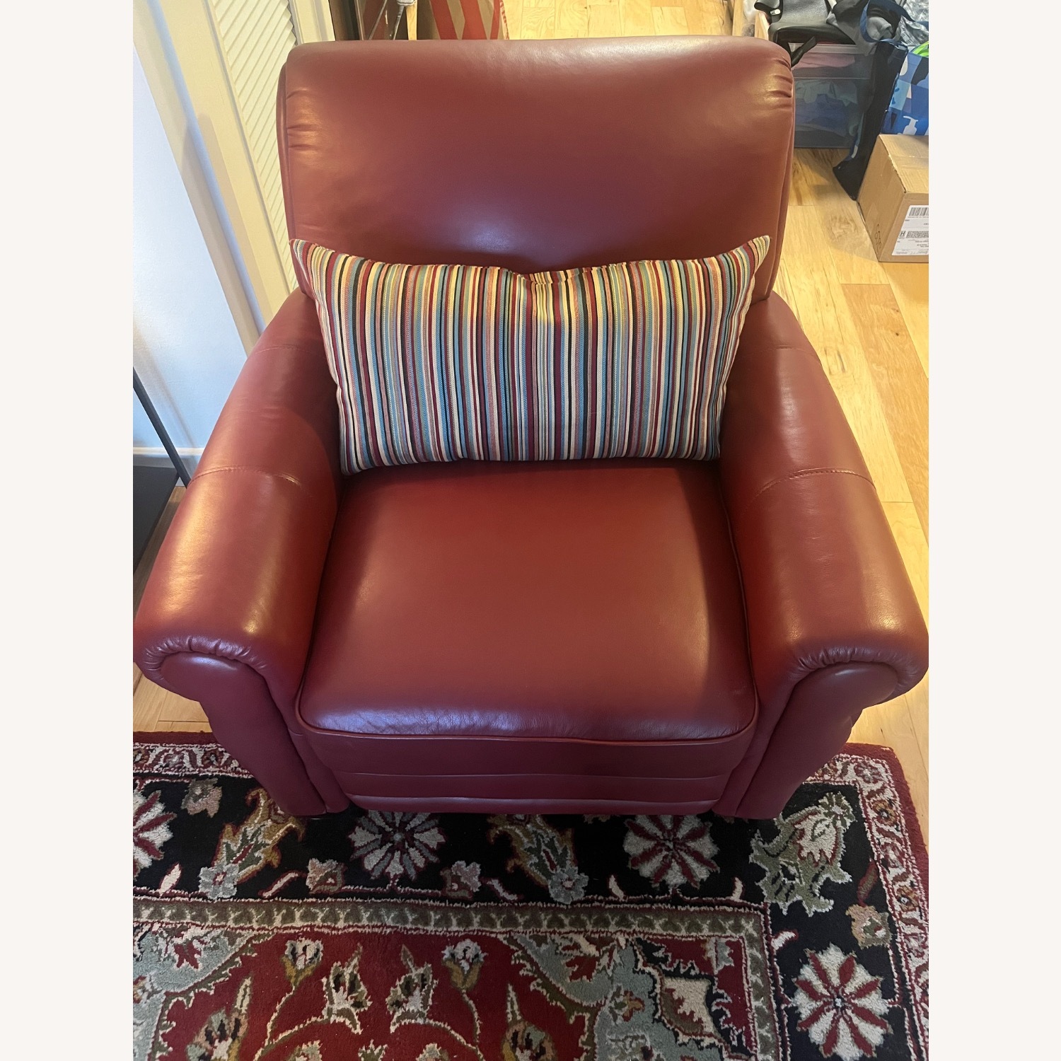 Red Leather Armchair - image-2