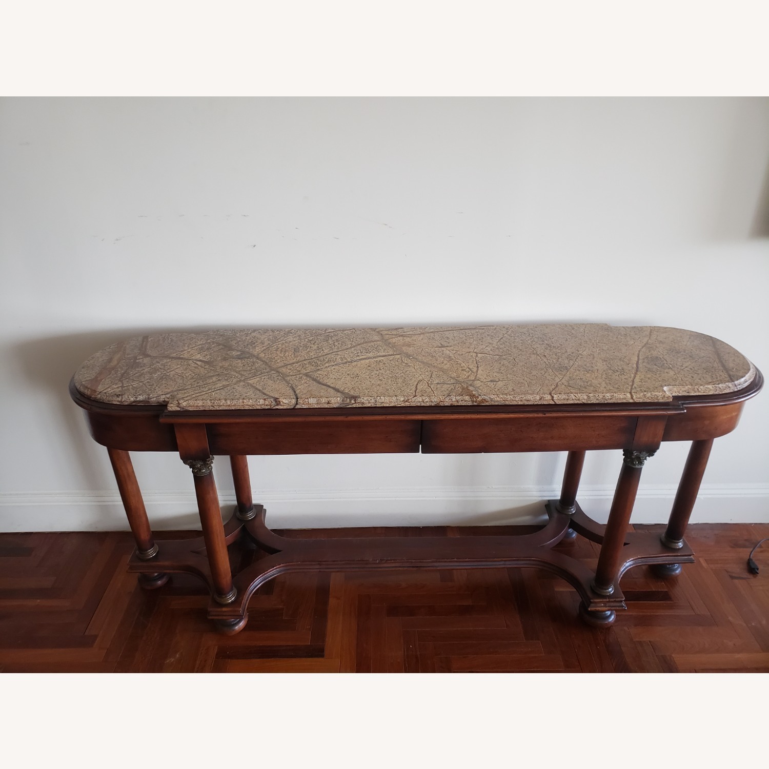 Safavieh Dark Brown Marble Side Table - image-2