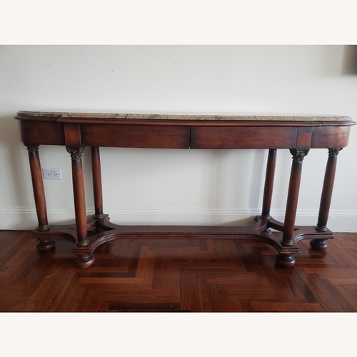 Used Safavieh Dark Brown Marble Side Table for sale on AptDeco