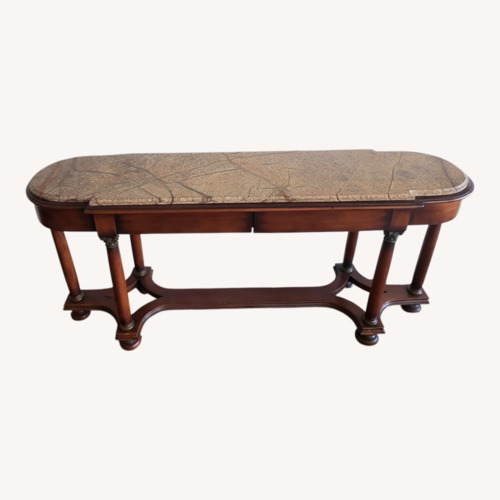 Used Safavieh Dark Brown Marble Side Table for sale on AptDeco