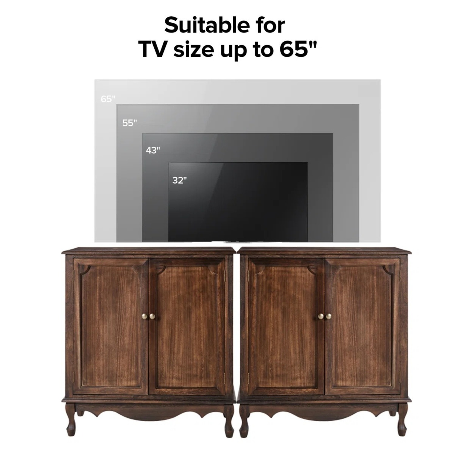 Wayfair Dark Brown Wood Media Storage - image-1