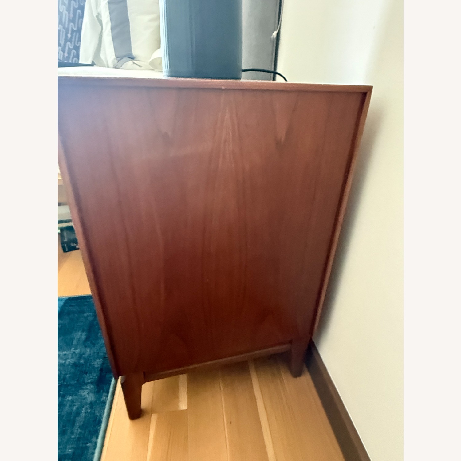 Vintage/Antique Dark Brown Wood Nightstands - image-2