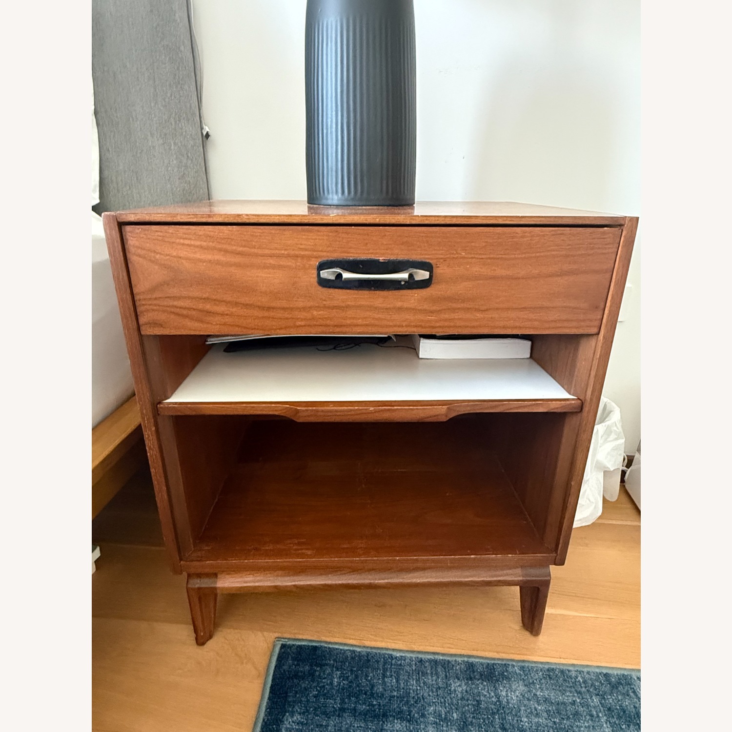 Vintage/Antique Dark Brown Wood Nightstands - image-3