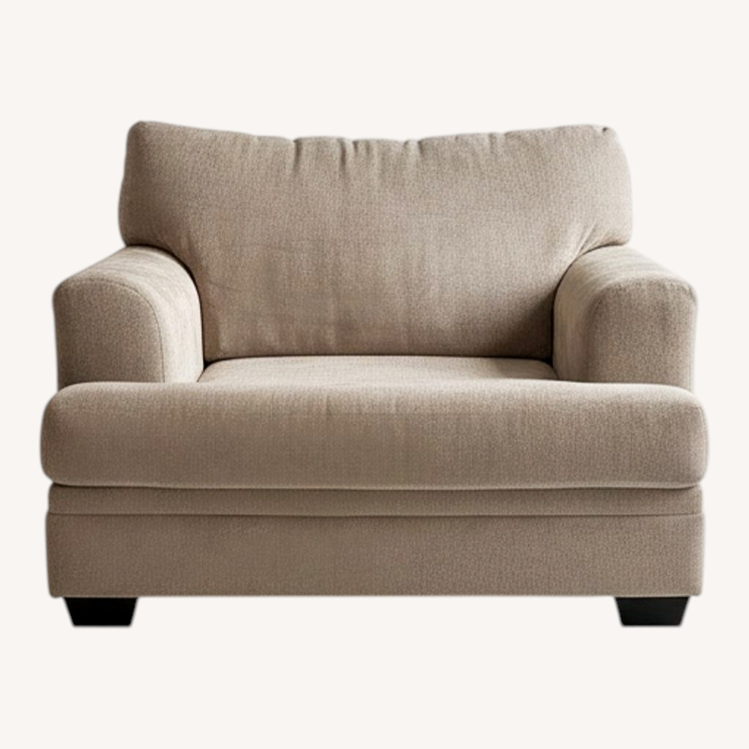 Light Brown Fabric Chair and a Half - image-0